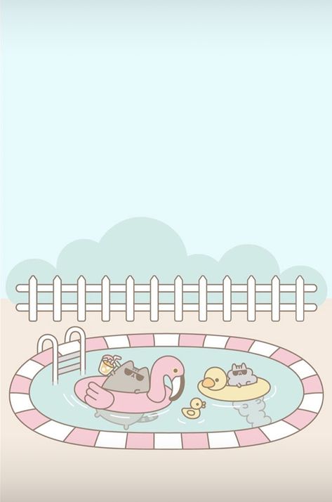 Pusheen Wallpaper, Gigi Life, Pusheen Merchandise, Best Small Tattoos, Tattooed People, Waterfall Card, Inspirational Phone Wallpaper, Pusheen The Cat, Pusheen Cute