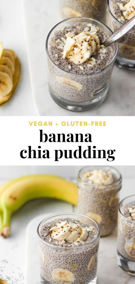 Banana And Chia Seeds, Banana Chai Pudding, Chia Pudding With Banana, Chia Pudding Recipes Banana, Banana Split Chia Pudding, Healthy Chia Pudding Breakfast, Low Calorie Chia Pudding Breakfast, Banana Chia Seed Pudding Recipe, Healthy Chia Seed Recipes Breakfast