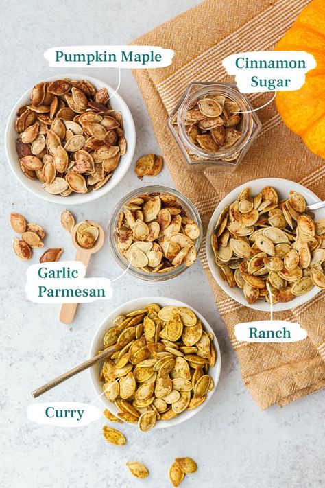 5 Easy Ways To Upgrade Pumpkin Seeds Pumpkin Seed Seasoning Recipes, Pumpkin Seeds Recipe Roasted, Ranch Pumpkin Seeds, Pumpkin Spice Pumpkin Seeds, Seasoned Pumpkin Seeds, Flavored Pumpkin Seeds, Pumpkin Seeds Baked, Pumpkin Seeds Recipe, Ranch Seasoning Recipes