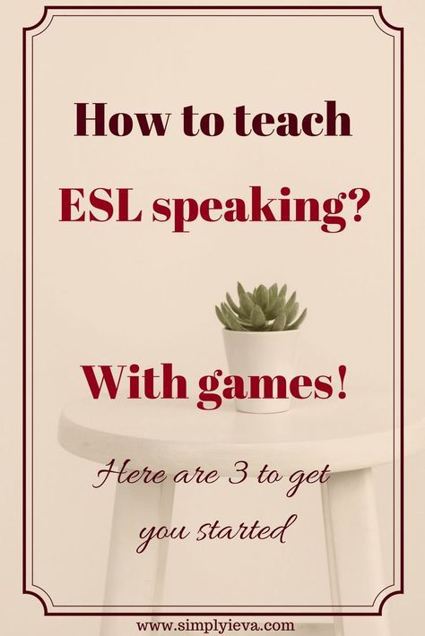 ESL speaking activities. Three fun speaking games that will get your ESL students to talk. #esl #teach #english #educate #teacher #speak #speaking #game #language Esl Speaking Activities, Conversation Activities, Speaking Activities Esl, Speaking Activities English, English Speaking Book, Speaking Games, Esl Learning, Esl Teaching Resources, Esl Games