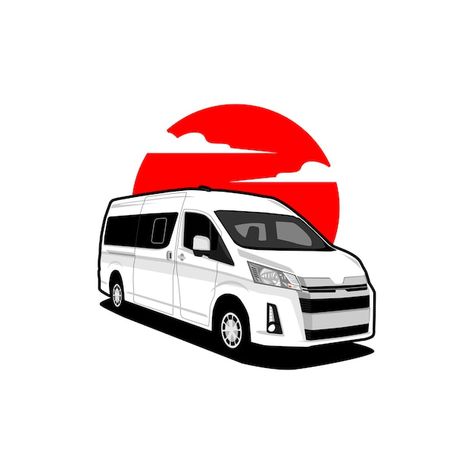 Van Logo Design, Mobil Travel, Public Transportation Design, Cars Vector, Van Logo, Travel Bus, Service Bus, Car Drift, White Van