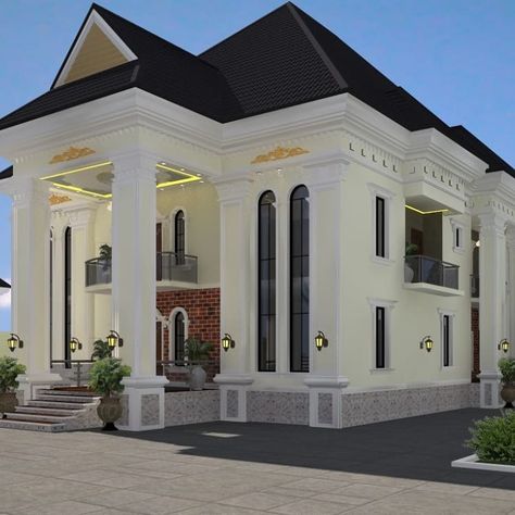 Design Exterior House, Modern Duplex Design Exterior, Nigerian House Design, Elevation Designs For Duplex House, Simple Duplex House Design, Small Duplex House Design, Nice Houses Dream Homes, Modern Duplex Design, Modern Duplex Design House Plans