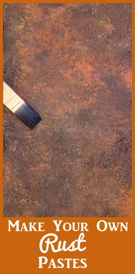 Upcycling, Aged Metal Diy Paint Finishes, Rust Painting Technique, How To Paint Rust Effect, Cinnamon Rust Technique, Primitive Art Painting, How To Make Rust Color Paint, Faux Rust Paint Diy, Rust Colored Paint