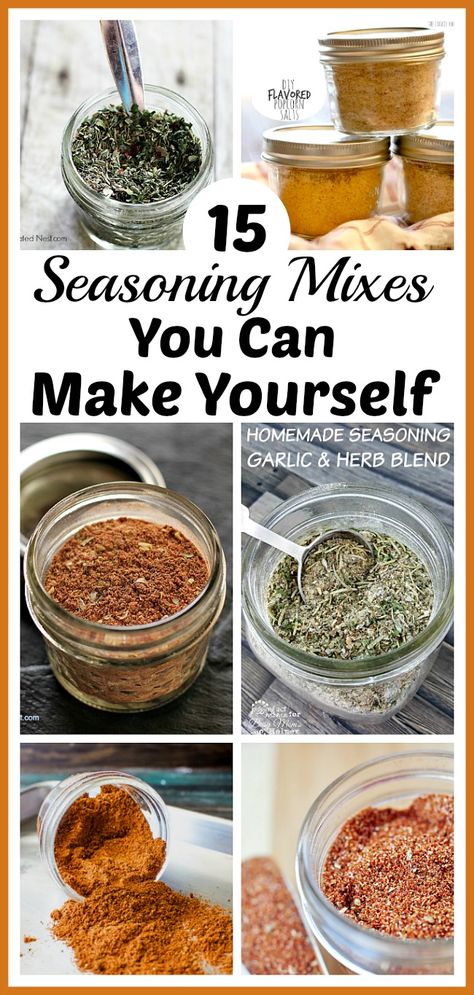 Homemade Seasoning Mixes, Joululahjat Diy, Homemade Italian Seasoning, Fajita Seasoning Mix, Gingerbread Spice, Homemade Dry Mixes, Homemade Seasoning, Homemade Fajita Seasoning, Spice Blends Recipes