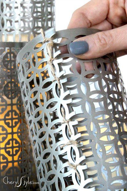 Diy Luminaries, Luminary Diy, Copper Wire Crafts, Diy Recycled Projects, Radiator Covers, Aluminum Can Crafts, Candle Luminaries, Stencil Decor, Lantern Ideas