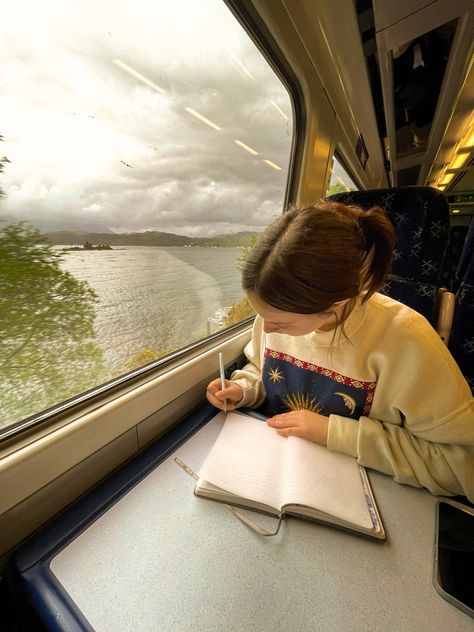 #train #scotland #uk #travel #wander #adventure #journal #writing #trainride Scotland Girl, Aesthetic Writing, Adventure Journal, Adventure Aesthetic, Scotland Uk, Train Ride, Travel Reading, Fall Travel, Perfect Life