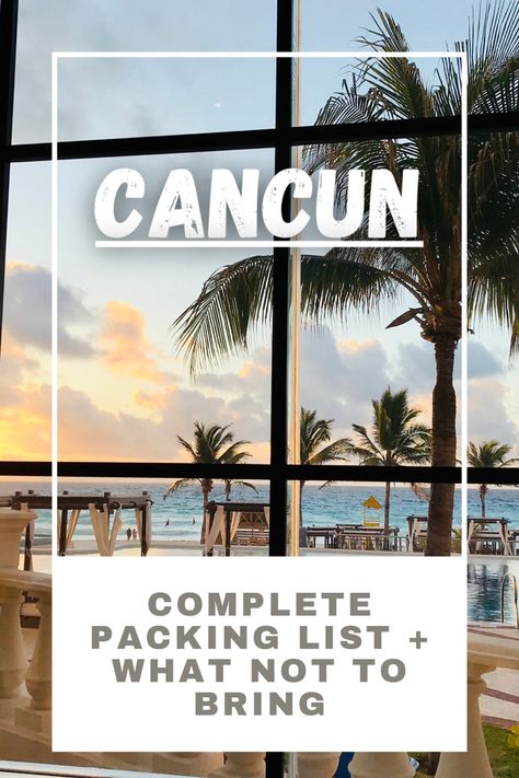 Cancun Vacation Packing List, Packing List For Cancun Mexico, Cancun Essentials, Mexico Trip Packing List, Packing For Cancun All Inclusive, Cancun Trip Packing Lists, What To Pack For Cancun Mexico, Packing For Cancun, Packing List Cancun