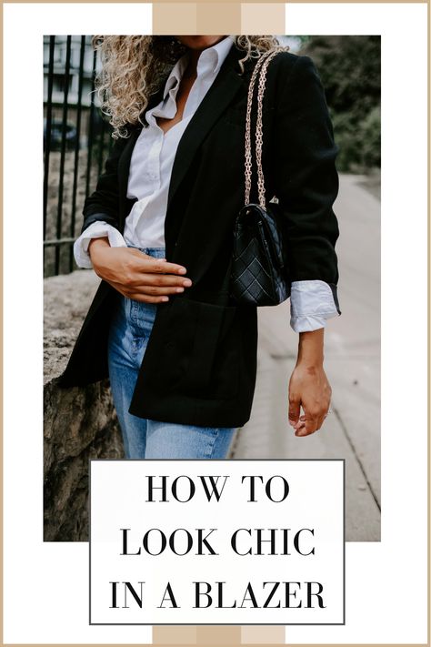 When it comes to wardrobe pieces that can make you look chic instantly and effortlessly, well, not much can compare to the classic black blazer. Whether you want to nail casual-chic style, dress like a Parisian woman, or look professional for work, the black blazer can do it all. Get inspired with these effortlessly chic outfit ideas on how to wear a black blazer! #blazeroutfits #blackblazer Women’s Black Blazer, Shirt With Blazer Women, Black Blazer Jeans Outfit Women, How To Wear A Black Blazer With Jeans, Outfits With Black Blazers For Women, Casual Black Blazer Outfit Women, Womens Black Blazer Outfit, How To Style Black Blazer, Black Linen Blazer Outfit Women