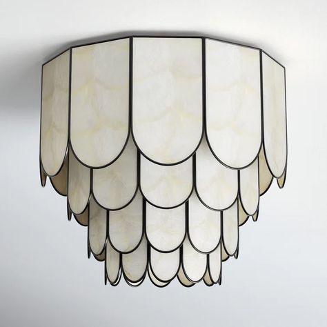 Birch Lane™ Ryebrook Shell Flush Mount & Reviews | Wayfair Curtain Hardware, Metal Mirror, Shelf Styling, Led Flush Mount, Birch Lane, Decorating Coffee Tables, Flush Mount Lighting, Joss And Main, Home Office Decor