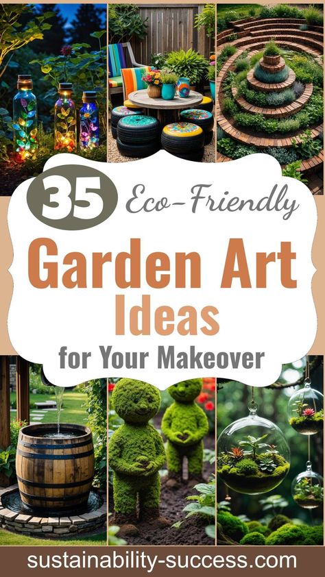 garden decoration
gardening ideas
garden art
garden party Garden Art Ideas, Upcycle Garden, Garden Hacks, Eco Friendly Garden, Garden Decor Ideas, Garden Crafts Diy, Outdoor Diy Projects, Backyard Diy Projects, Sustainable Garden