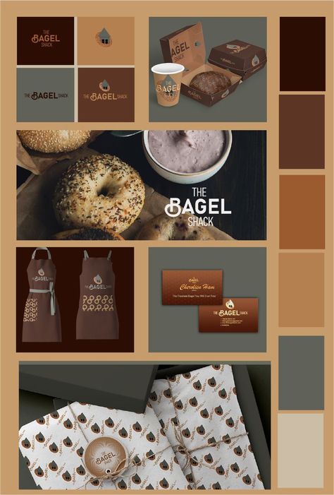 Bagel Menu Design, Bagel Shop Aesthetic, Bagel Packaging, Elegant Bakery, Bagel Company, Shop Branding Design, Bagel Store, Bakery Branding Design, Luxury Cafe