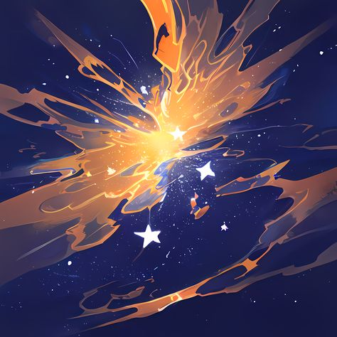 Simple Art Backgrounds, Blue And Orange Character Design, Orange Star Aesthetic, Harmony Art Design, Shape Design Art, Compositions Drawing, The Stars Aesthetic, Blue Orange Aesthetic, Orange Blue Aesthetic