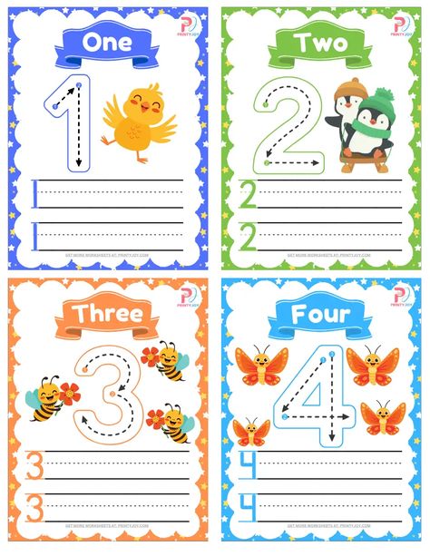 Numbers Flashcards for Kids 1-10 Free Printable Number Flash Cards 1-10 Free Printable, Math Number Cards, Alphabet Tracing Printables, Preschool Curriculum Free, Kids Colouring Printables, Numbers Flashcards, Learning Numbers Preschool, Cool Numbers, Number Flashcards