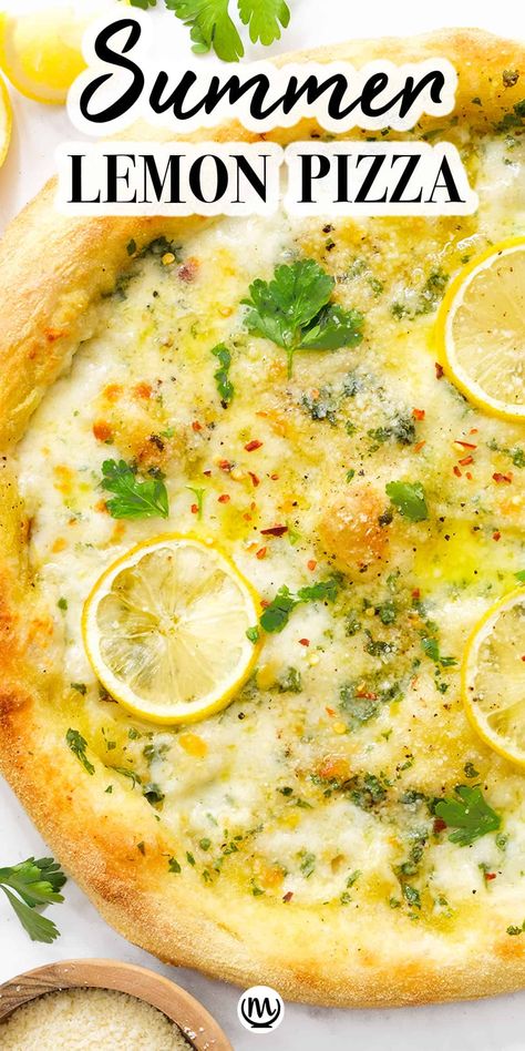 Lemon Pizza, Fresh Mozzarella Recipe, Olive Oil Pizza, Olive Pizza, Parmesan Pizza, Pizza Oven Recipes, White Pizza Recipes, Vegan Pizza Recipe, Spinach Pizza