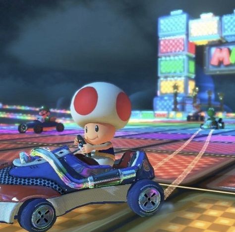 Mario Star Pfp Y2k, Mario Kart Pfp, Toad Mario Pfp, Mario Pfps, Mario Y2k, Mario Kart Aesthetic, Toad Mario Kart, Toad Mario, Y2k Pfp