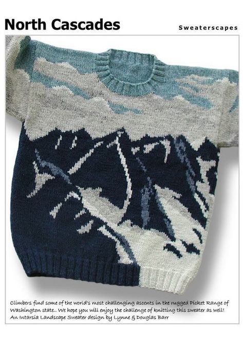 Tapestry Sweaters, Intarsia Knitting, Knitwear Inspiration, North Cascades, Sweater Knitting Patterns, Knit Or Crochet, Baby Winter, Sweater Design, Cool Sweaters