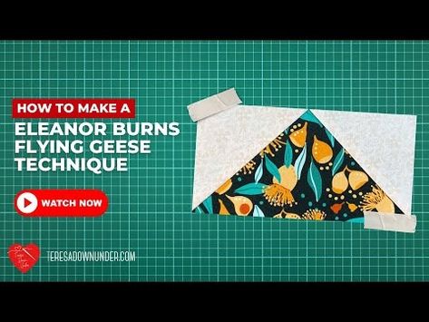 How to make flying geese units with Eleanor Burns technique - YouTube Flying Geese, Free Motion Quilting, Quilt Tutorials, Blog Post, Motion, Blog Posts, Size Chart, Layout, The Unit