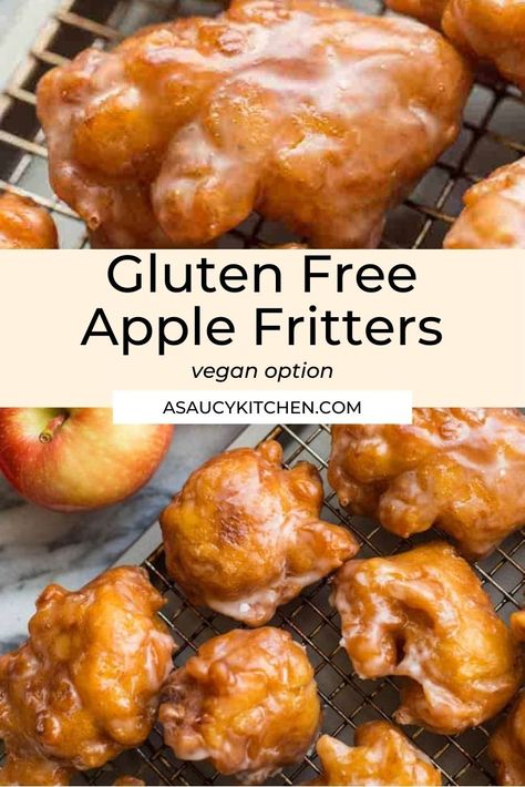 Vegan Gluten Free Apple Fritters, Easy Gf Df Snacks, Gluten Free Dairy Free Apple Fritters, Apple Recipes Dessert Gluten Free, Gluten Free Vegan Fall Recipes Dinner, Easy Vegan Gluten Free Breakfast, Decadent Gluten Free Desserts, Gf Breakfast Bread, Gluten Free Dairy Free Apple Recipes