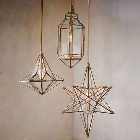 West Elm Moroccan Glass Pendant, Tall Star - Lighting Fixtures - Chandeliers - Hanging Lights Star Hanging Light, Vintage Hanging Lights, Mediterranean Lighting, Tall Chandelier, Star Pendant Light, Star Light Fixture, Dogs Room, Moroccan Lights, Moroccan Pendant Light