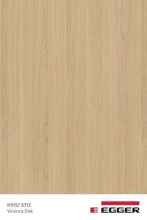 Vicenza Oak offers an alternative to existing classical oaks. An elegant version of a rift cut oak with a striking woodgrain structure, its subtle color play and light gray undertones give the decor a very modern appearance. The ST12 Omnipore Matt texture provides the decor with even more natural character. Light Oak Color Palette, White Oak Texture, Light Oak Texture, Oak Color Palette, Light Oak Laminate, Egger Vicenza Oak, Light Wood Texture Oak, Light Veneer Texture, Modern Chinese Interior