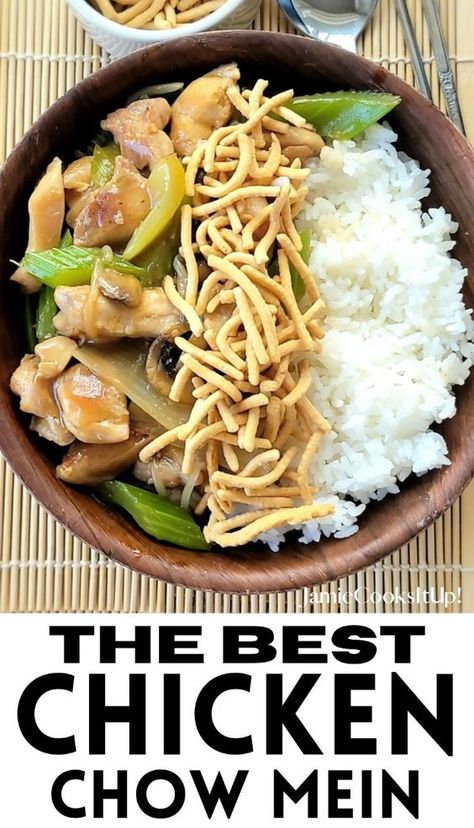 This delicious recipe for Chicken Chow Mein makes the perfect light, heatlhy summer dinner. Healthy Chow Mein Recipe, Chicken Chow Mein Recipe Easy, Chicken Chow Mein Recipe, Rotisserie Chicken Soup, Bbq Side Dishes Recipes, Chicken Thighs Recipes, Homemade Chinese Food, Chow Mein Recipe, Chicken Chow Mein