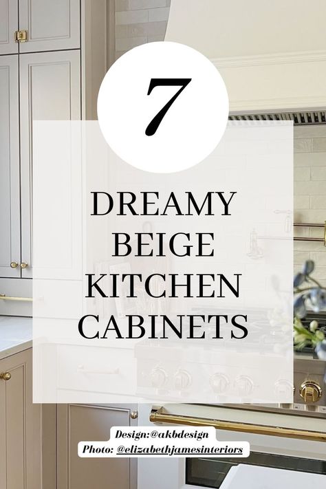 If you’re looking for beige kitchen cabinet color ideas, then you’ve come to the right place. This post is all about the most gorgeous beige paint colors for your kitchen that you’ll love. White Wash Island Kitchen, Paint Bottom Kitchen Cabinets, Best Off White Kitchen Cabinet Paint Colors, Tope Color Cabinets, Khaki And White Kitchen, Kitchen Cabinet Color Palette, Cabinet Colors That Go With Accessible Beige, White Kitchen Cabinets With Beige Backsplash, Kitchen Cabinet Design Colors