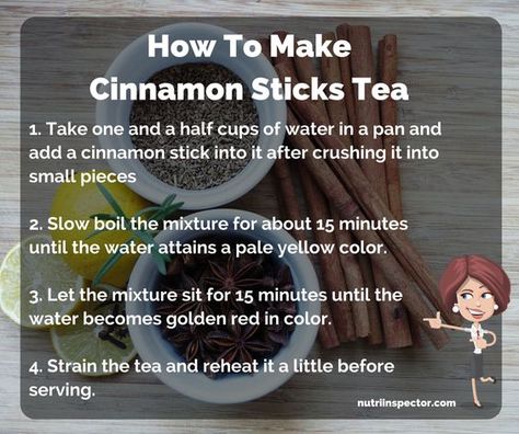 How To Make Cinnamon Sticks Tea Spice Tea Mix, Health Meals, Cinnamon Health Benefits, Cinnamon Benefits, Health Drinks, Food For Digestion, Cinnamon Tea, Healthy Herbs, Spice Tea