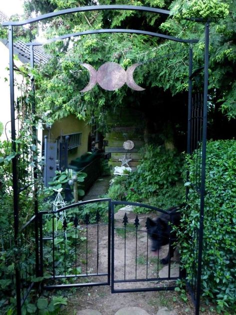 Gothic Garden Ideas, Garden Gate Ideas, Witchy Garden, Garden Gate Design, Tattoo Plant, Goth Garden, Gate Ideas, Casa Halloween, Witch Cottage