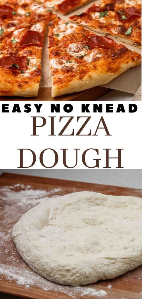 No Knead Dough, No Knead Pizza Crust, Pizza Dough For Pizza Oven, Airy Pizza Dough Recipe, No Knead Pizza Dough Recipe, 12 Hour Pizza Dough, Brick Oven Pizza Dough, Airy Pizza Dough, Same Day Pizza Dough