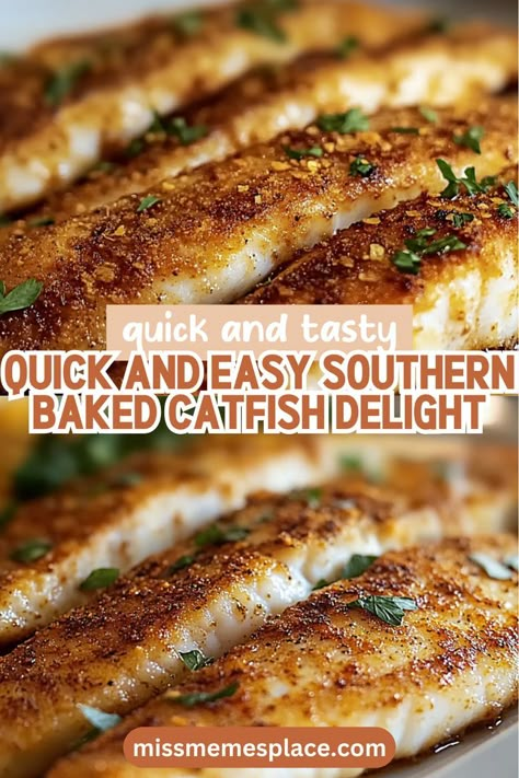 Catfish Allison Recipe, Baked Catfish Fillets, How To Cook Catfish, White Fish Recipes Baked, Baked Catfish Recipes, Easy Baked Fish Recipes, Catfish Dinner, Catfish Fillets, Fresh Fish Recipes