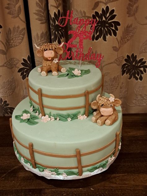 Highland cow cake Highland Cow Gender Reveal Cake, Hi Land Cow Cake, Highlands Cow Cake, Highland Cow Pull Apart Cupcake, Highland Cow Birthday Party Food, Cow Bday Cake, Highland Cow Sheet Cake, Highland Cow Cake Topper, Highland Cow Party Ideas