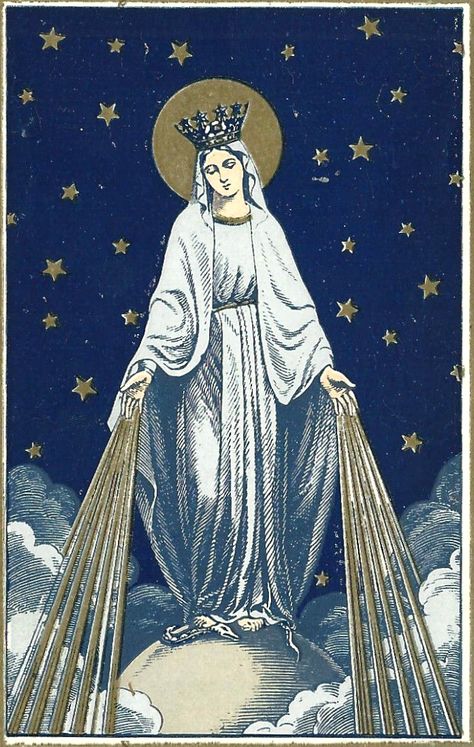 Virgin Mary Iconography, Virgin Mary Illustration, Immaculate Mary, Virgin Mary Art, Images Of Mary, Mama Mary, Queen Of Heaven, Catholic Images, Divine Mother