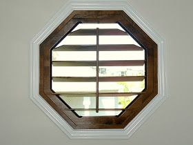 Stanfield Shutter Co.: February 2011 Hexagon Window, Window Coverings Diy, Octagon Window, Window Curtain Designs, Custom Window Blinds, Wooden House Design, Shaped Windows, Faux Window, Round Window