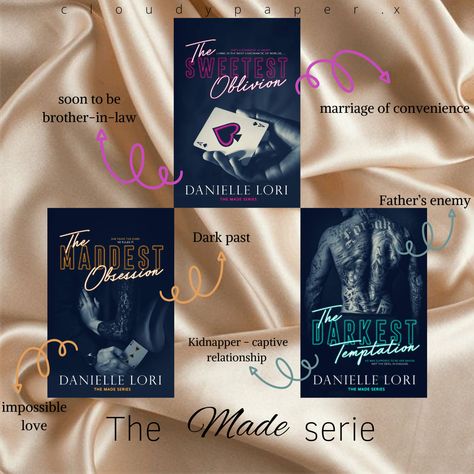 The Made Series, Romance Booktok, The Maddest Obsession, Mafia Love, Danielle Lori, Maddest Obsession, Grumpy X Sunshine, Rockstar Romance, Romance Books Worth Reading