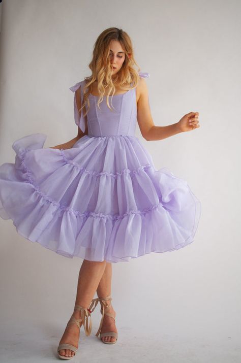 Tier Dress, Corset Skirt, Puff Dress, Corsets And Bustiers, Bustier Dress, Feminine Dress, Mode Inspo, Purple Dress, Fancy Dresses