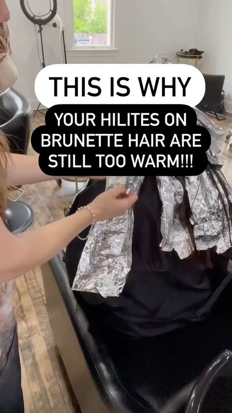 clevelandhairboss on Instagram: WHEN TOMING HILITES ON BRUNETTES TO A COOL TONE… IT CAN BE REALLY FREAKING HARD!!! Here are some things I’ve learned over the years that… Foilage Technique Hair, How To Balayage Hair At Home, Highlight Tutorial, Hair Color Placement, Hair Color Formulas, Balayage Brunette, Brunette Hair, Cool Tones, Over The Years