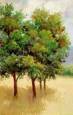 Canvas For Beginners, Pastel Artwork, Canvas Painting Ideas, Pastel Landscape, Landscape Paintings Acrylic, Landscape Designs, 수채화 그림, Watercolor Trees, Landscape Drawings