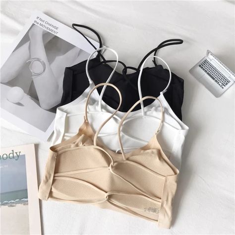 Obrix Soft Female Casual Style Bra Padded O-Neck Criss Cross Back Top For Women _ - AliExpress Mobile Stylish Bra For Women, Casual Bra, Stylish Bra, Women Bras, Cute Nike Outfits, Color Blocking Outfits, Lace Bra Set, Sleepwear Fashion, Cute Sleepwear