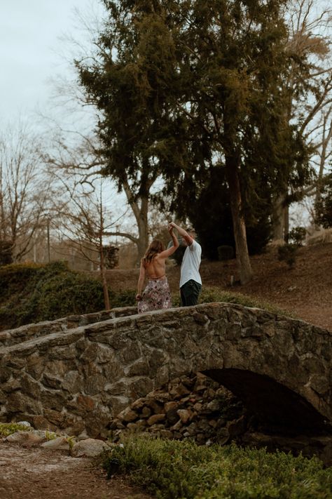 Something about twirls on a bridge instagram: h__pratt Bridge Pictures Ideas Couple, Couple On Bridge Photography, Bridge Couple Poses, Couple Photoshoot Bridge, Couple Poses On Bridge, Engagement Photos On Bridge, Couple Bridge Photos, Engagement Photos Bridge, Photoshoot On Bridge