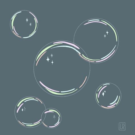 How To Draw Bubbles Underwater, How To Draw Bubbles Easy, Simple Bubble Drawing, Bubble Pattern Design, Soap Bubble Tattoo, Bubble Blower Drawing, Bubbles Drawing Reference, Bubble Illustration Graphics, How To Draw Bubbles On White Paper