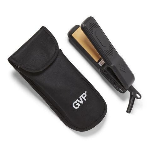 Black Travel Ceramic Flat Iron (1 1/2 in) by GVP | Flat Irons | Sally Beauty Travel Flat Iron, Mini Flat Iron, Travel Flats, Travel Iron, Ceramic Flat Iron, Korean Eye Makeup, Flat Irons, Shoe Holders, Ceramic Heater