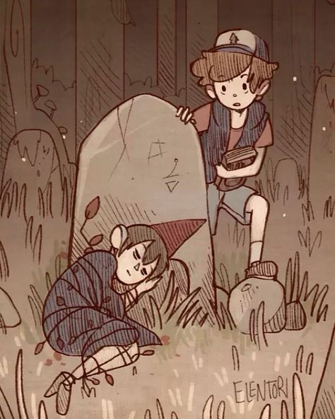 Dipper and Wirt from Gravity Falls and Over the Garden Wall Over The Garden Wall, The Boy, Gravity Falls, A Drawing, Garden Wall, In The Woods, Gravity, The Garden, Deviantart