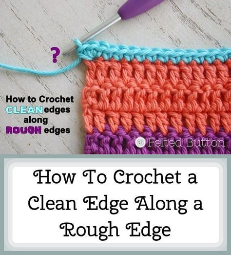 Crochet Blanket Finishing Edge, Finishing Crochet Edges, Finish Crochet Edges, Afgan Crochet Edge, Finishing Edges Crochet, Crochet Repair, Crochet Methods, Blanket Border, Crochet Scalloped Edge