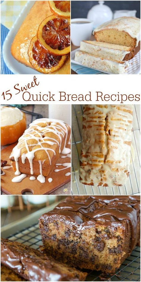 15 Sweet Quick Bread Recipes - WonkyWonderful Breakfast Quick Bread, Sweet Quick Bread, Recipes Unique, Breakfast Quick, Homemade Holiday Gifts, Holiday Bread, Dessert Breakfast, Gateaux Cake, Loaf Recipes