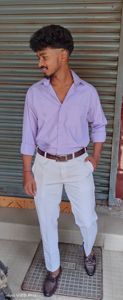 Lavender Shirts For Men, Purple And White Outfit Men, Pastel Outfit Men Formal, Purple Formal Outfit For Men, Lavender Mens Outfit, Light Purple Suits For Men, Purple Dress Shirt Men Outfits, Lilac Shirt Outfit Men, Violet Shirt Outfit Men