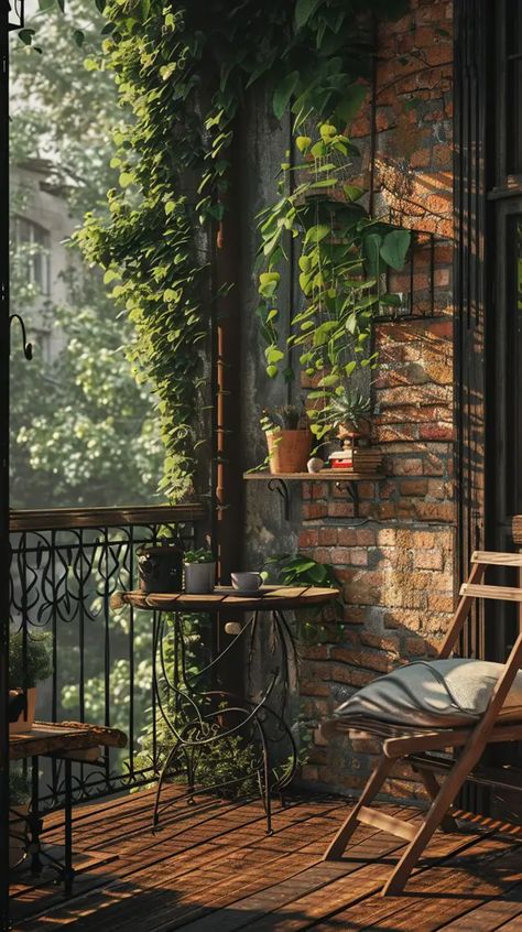 71+ Fabulous Rustic Balcony Ideas to Enhance Your Space - DecorWithEva Vintage Balcony Ideas, Dracaena Godseffiana, Rustic Balcony Ideas, Small Rooftop Ideas, European Balcony, Rustic Balcony, Vintage Balcony, Architecture Balcony, Vintage Decor Ideas