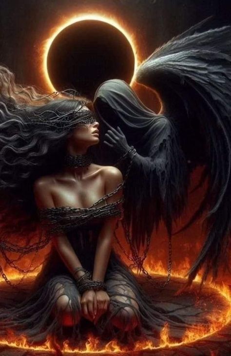 Dark And Mysterious, Gothic Angel, Female Demons, Grunge Pictures, Horror Vintage, The Sun Rises, Gothic Fantasy Art, Ange Demon, Beautiful Art Paintings