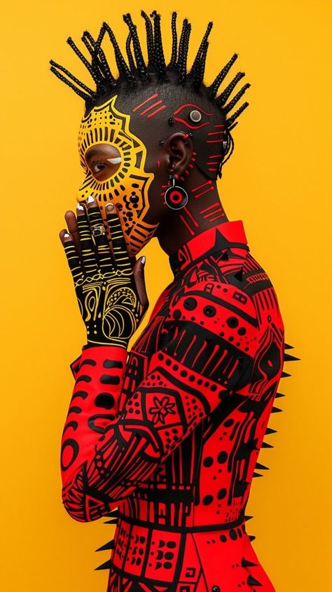 Afrofuturism Aesthetic, Afrofuturism Fashion, Superhero Background, Music Cover Art, Afrofuturism Art, Africa Art Design, Futurism Art, Creative Fashion Photography, Afrique Art