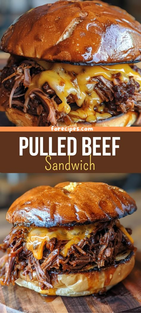 Bbq Beef Crockpot, Beef Brisket Sandwich, Lunch Casserole, Hot Beef Sandwiches, Bbq Beef Sandwiches, The Perfect Sandwich, Beef Sandwich Recipes, Perfect Sandwich, Sandwhich Recipes