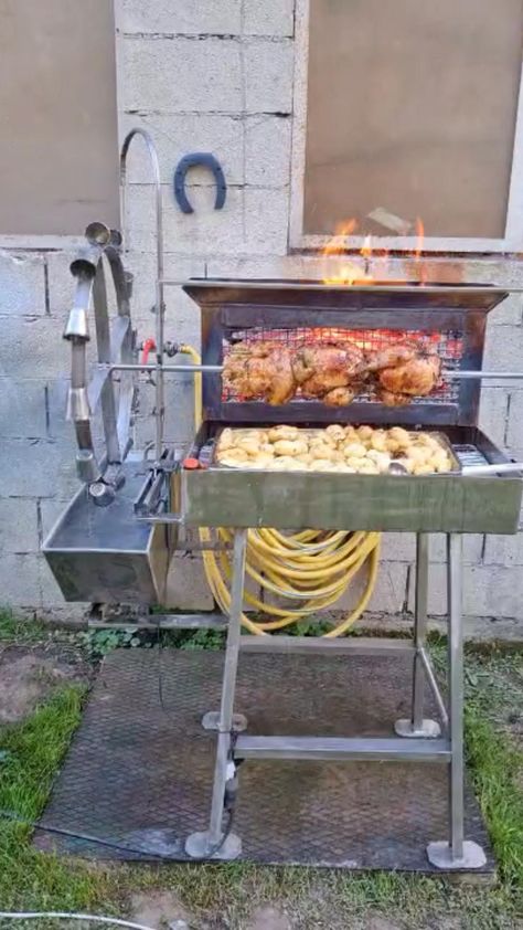 2hr · 1 serving Griller Design Ideas, Diy Rotisserie How To Build, Bbq Pits Ideas Backyards, Home Made Bbq Grills, Bbq Pit Ideas, Griller Design, Diy Bbq Grill, Barbecue Diy, Backyard Bbq Ideas